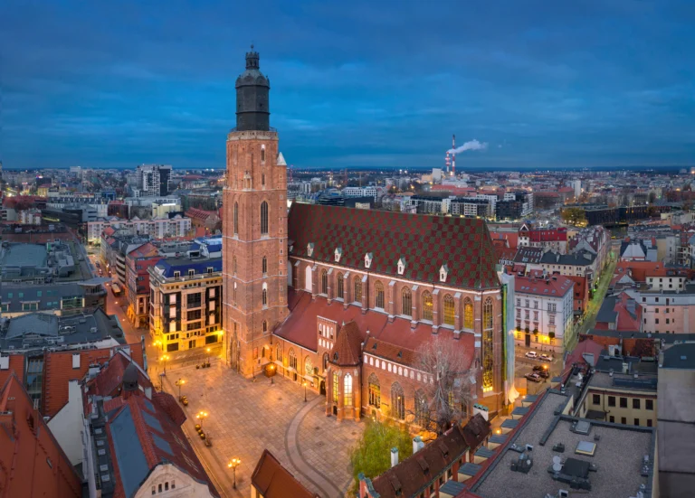 aerial view of st elizabeth in wroclaw poland 2024 10 16 12 18 26 utc
